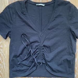 ZARA Cinched Tie T-Shirt